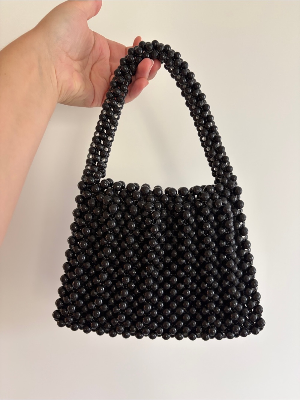 Black Beaded Vintage Handbag